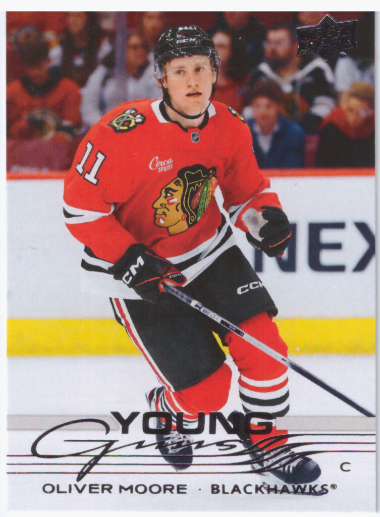 2025/26 Upper Deck Series 1 – Oliver Moore Chicago Blackhawks 216