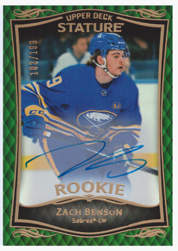 2023/24 Stature – Zach Benson Buffalo Sabres 31   /199