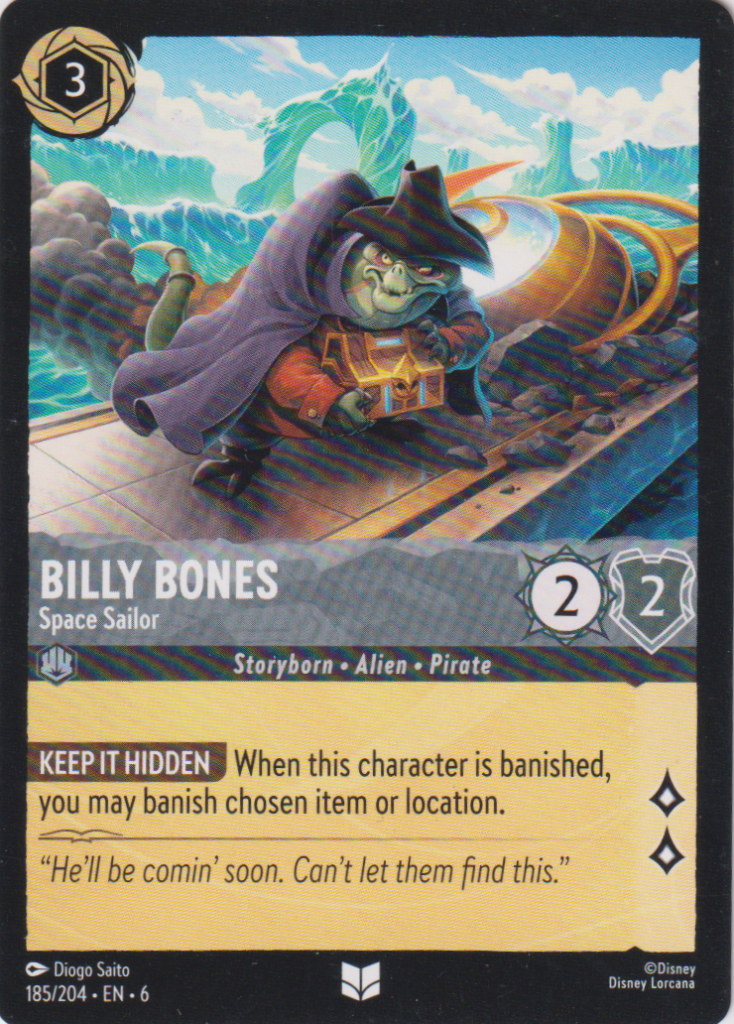 Lorcana 6: Azurite Sea – Billy Bones 185
