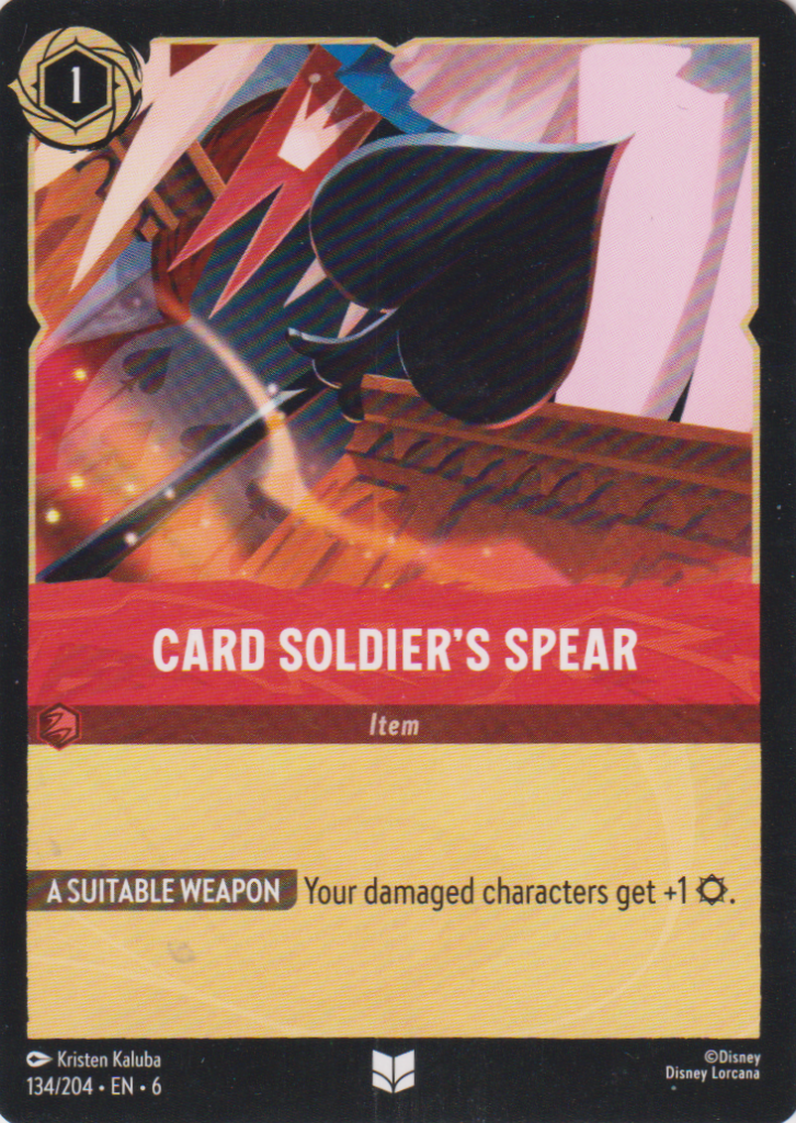 Lorcana 6: Azurite Sea – Card Soldier´s Spear 134