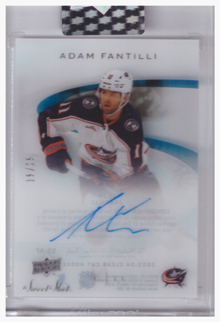 2024/25 Clear Cut – Adam Fantilli Columbus Blue Jackets SS-AF   /25