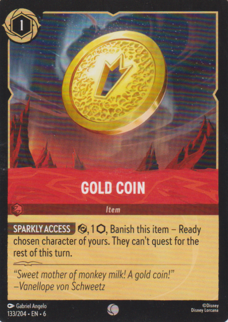 Lorcana 6: Azurite Sea – Gold Coin 133