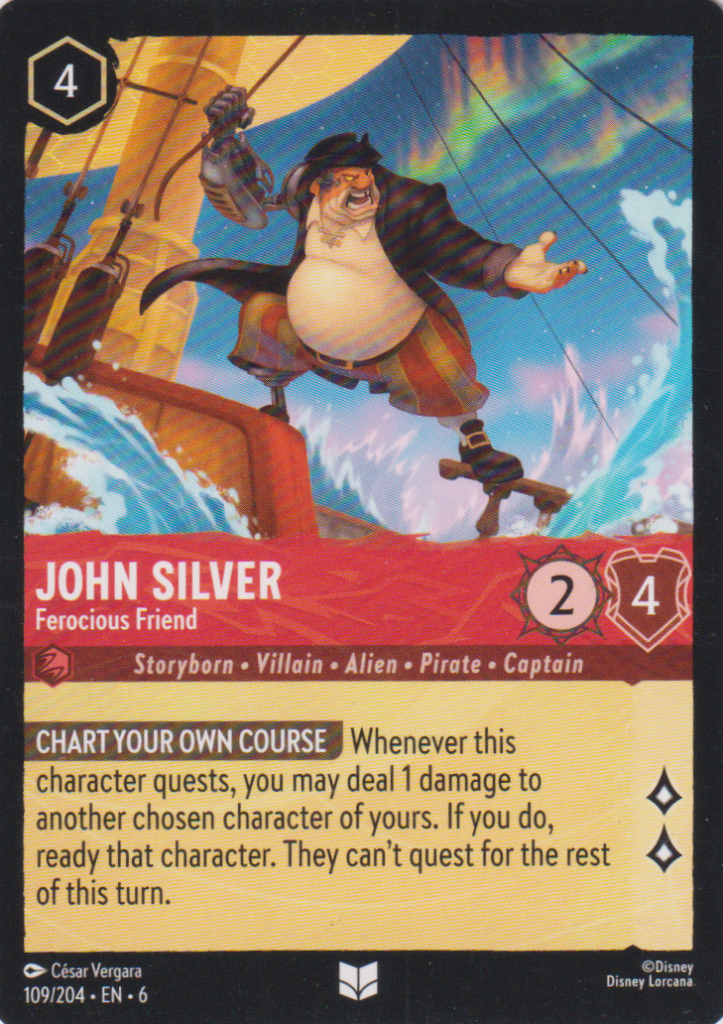 Lorcana 6: Azurite Sea – John Silver 109