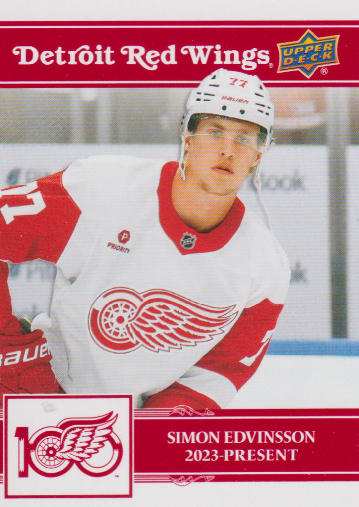 2025/26 Detroit Red Wings Centennial – Simon Edvinsson 88