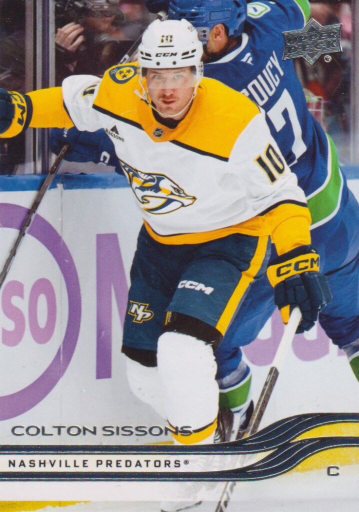 2025/26 Upper Deck Series 1 – Colton Sissons Nashville Predators 94