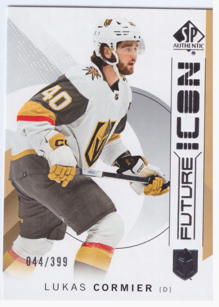 2024/25 SP Authentic – Lukas Cormier Las Vegas Golden Knights FI-14   /399