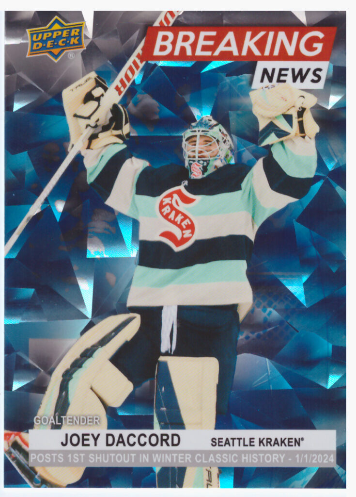 2024/25 Upper Deck Series 1 – Joey Daccord Seattle Kraken BN-32