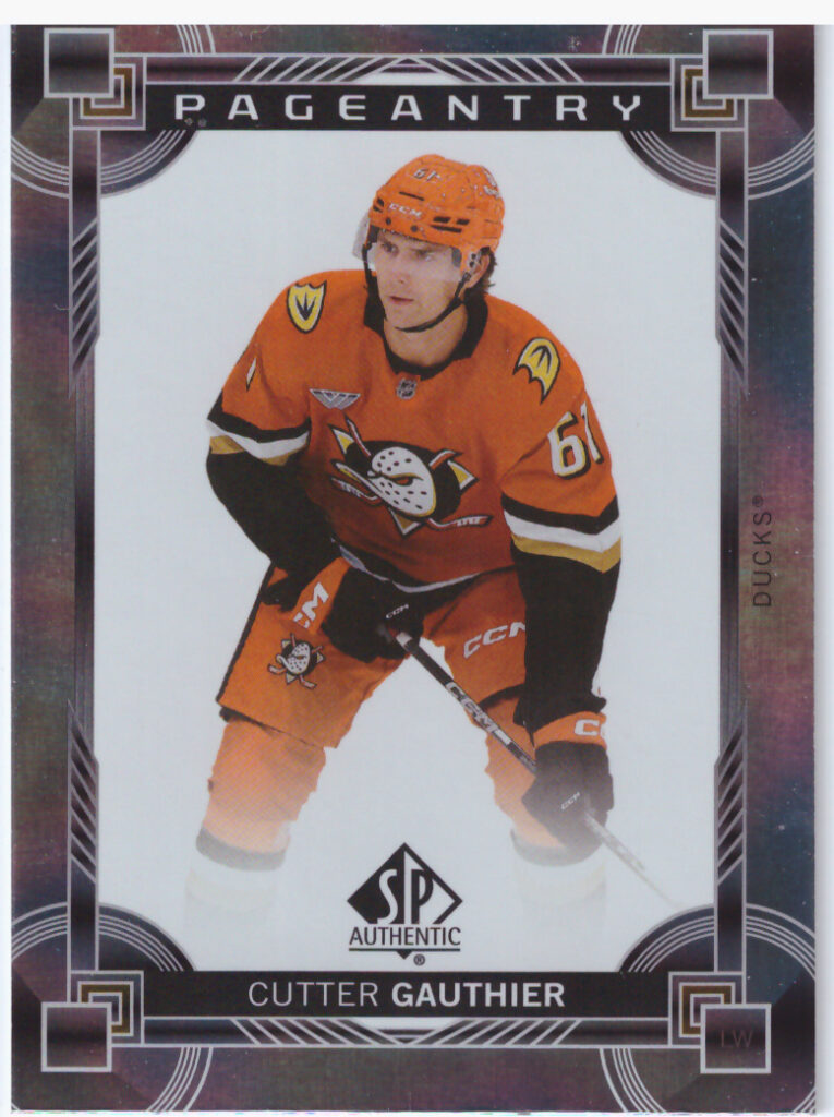 2024/25 SP Authentic – Cutter Gauthier Anaheim Ducks P-85