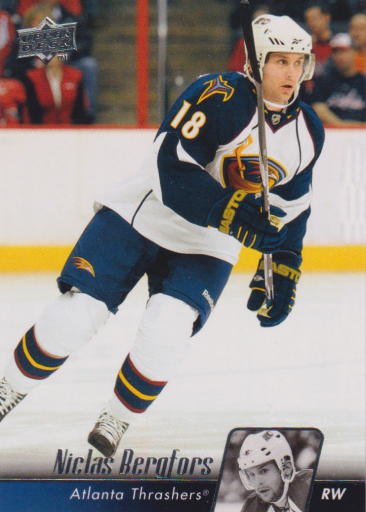 2010/11 Upper Deck Series 1 – Niclas Bergfors Atlanta Thrashers 186