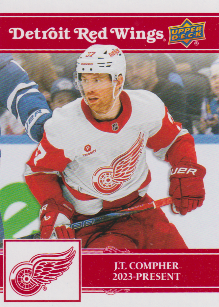 2025/26 Detroit Red Wings Centennial (hobby) – J. T. Compher Detroit Red Wings 65