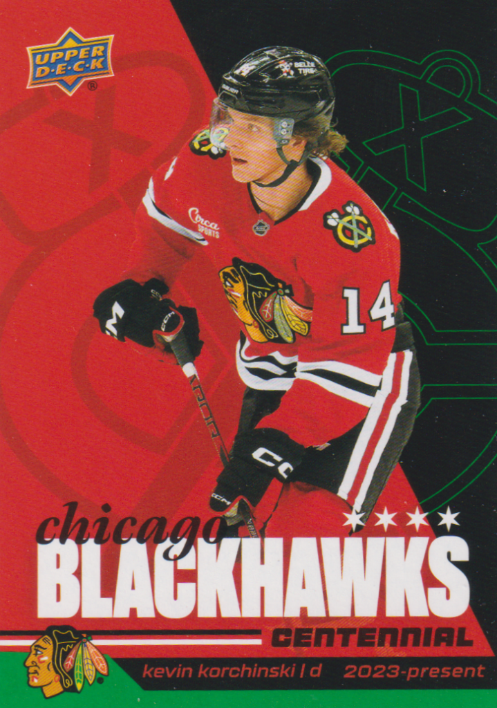 2025/26 Chicago Blackhawks Centennial (hobby) – Kevin Korchinski Chicago Blackhawks 41