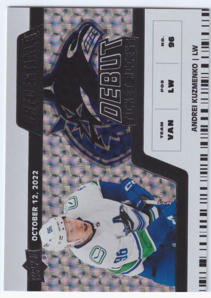 2022/23 Credentials – Andrei Kuzmenko Vancouver Canucks 194   /599