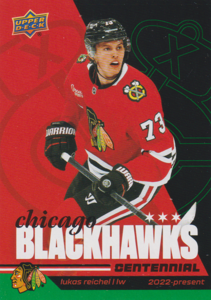 2025/26 Chicago Blackhawks Centennial (hobby) – Lukas Reichel Chicago Blackhawks 13