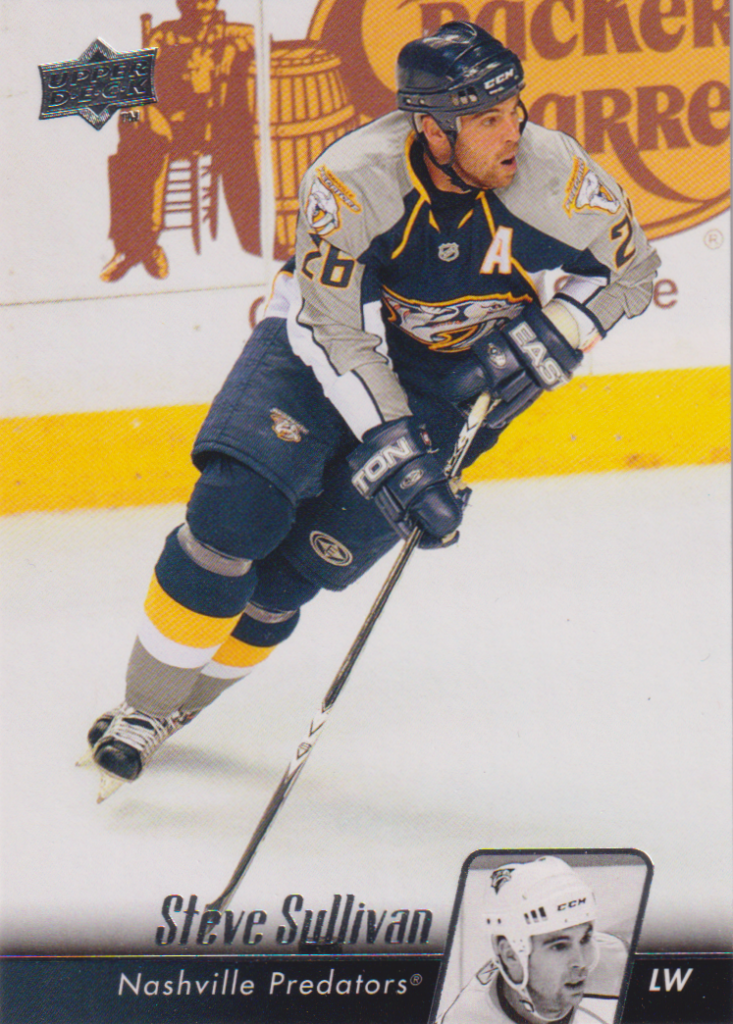 2010/11 Upper Deck Series 1 – Steve Sullivan Nashville Predators 93