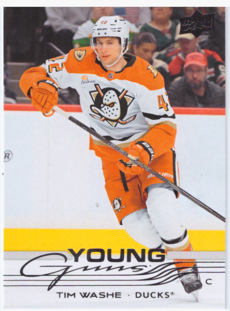 2025/26 Upper Deck Series 1 – Tim Washe Anaheim Ducks 206