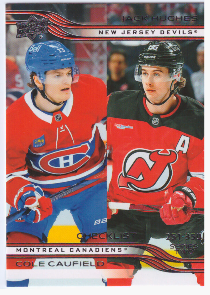 2025/26 Upper Deck Series 2 – Cole Caufield, Jack Hughes 449