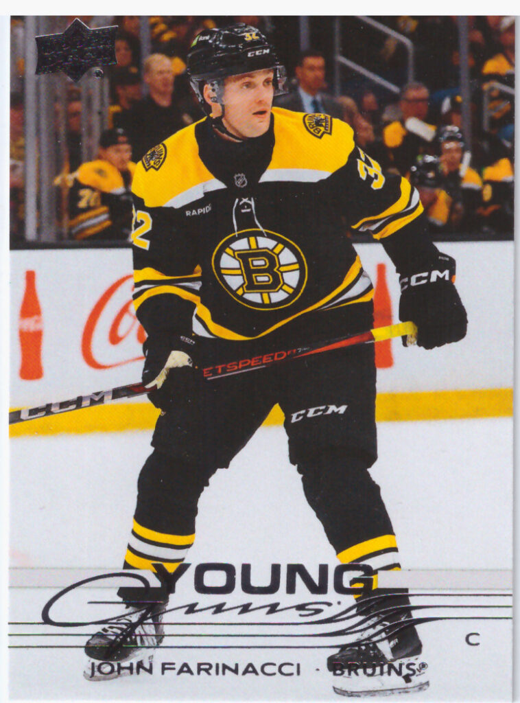 2025/26 Upper Deck Series 2 – John Farinacci Boston Bruins 496