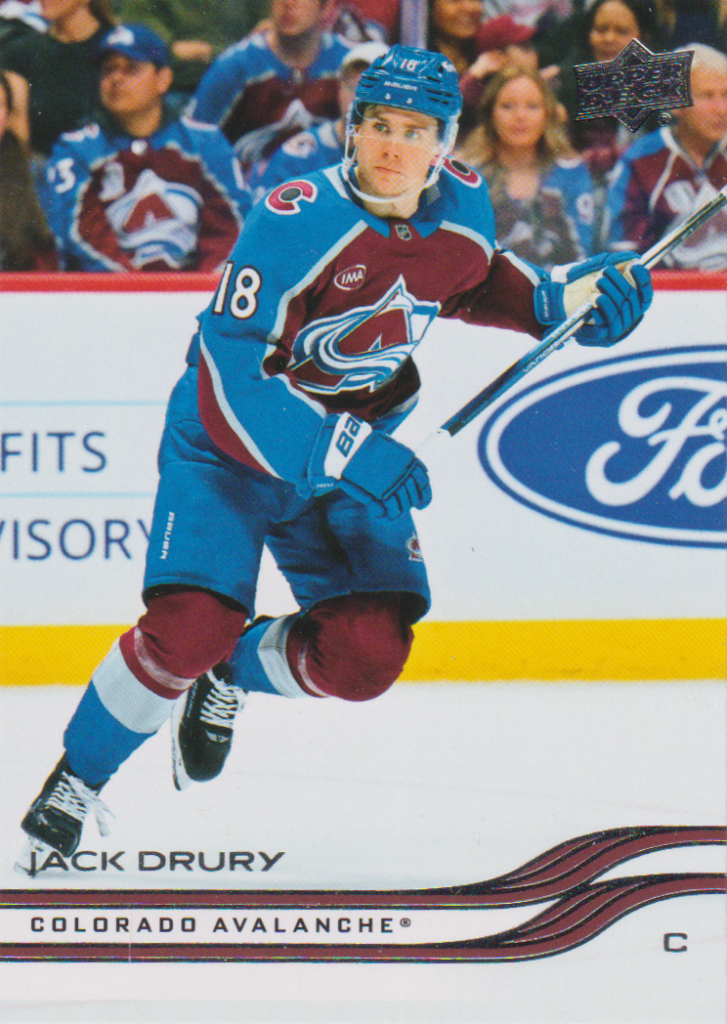 2025/26 Upper Deck Series 2 – Jack Drury Colorado Avalanche 293