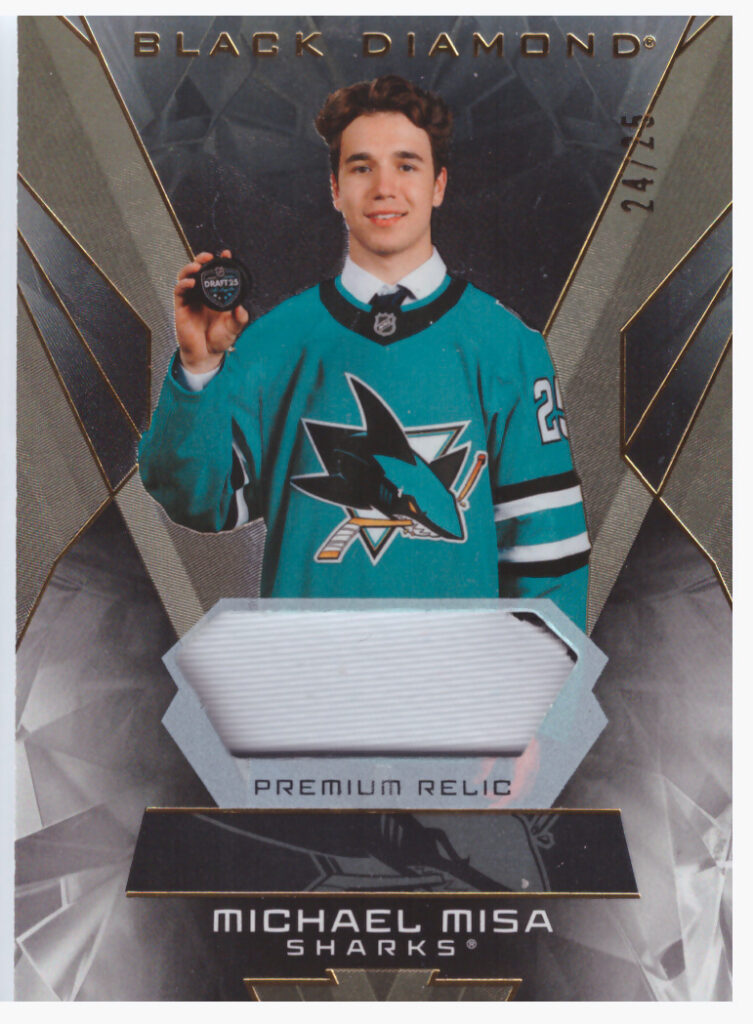 2025/26 Black Diamond – Michael Misa San Jose Sharks BDB-MI   /25