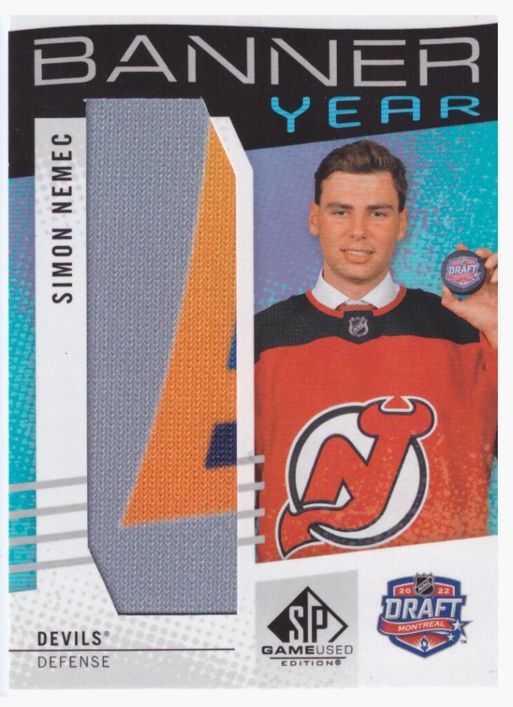 2025/26 SP Game Used – Šimon Nemec New Jersey Devils BYD-SN