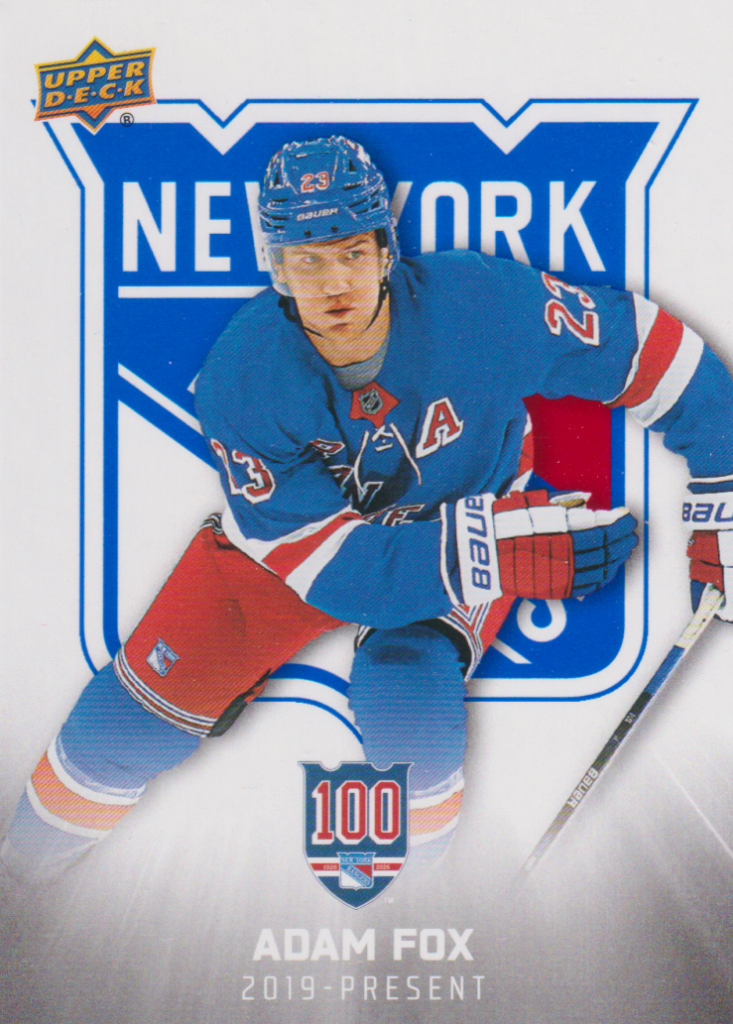 2025/26 New York Rangers Centennial (hobby) – Adam Fox New York Rangers 91