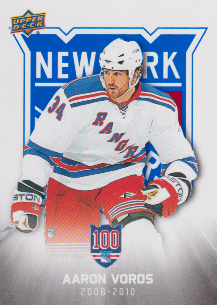 2025/26 New York Rangers Centennial (hobby) – Aaron Voros New York Rangers 72