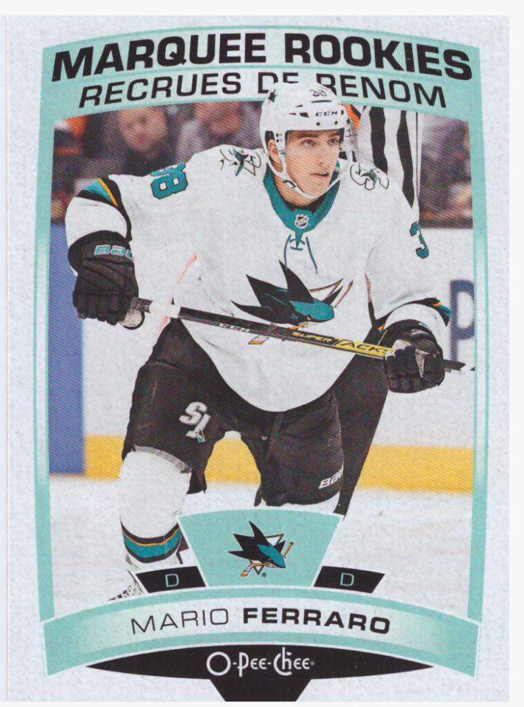 2019/20 O-Pee-Chee – Mario Ferraro San Jose Sharks 638