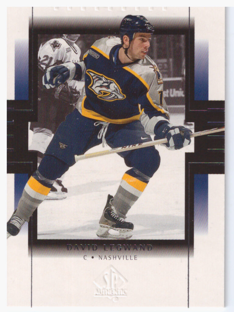 1999/00 SP Authentic – David Legwand Nashville Predators 46