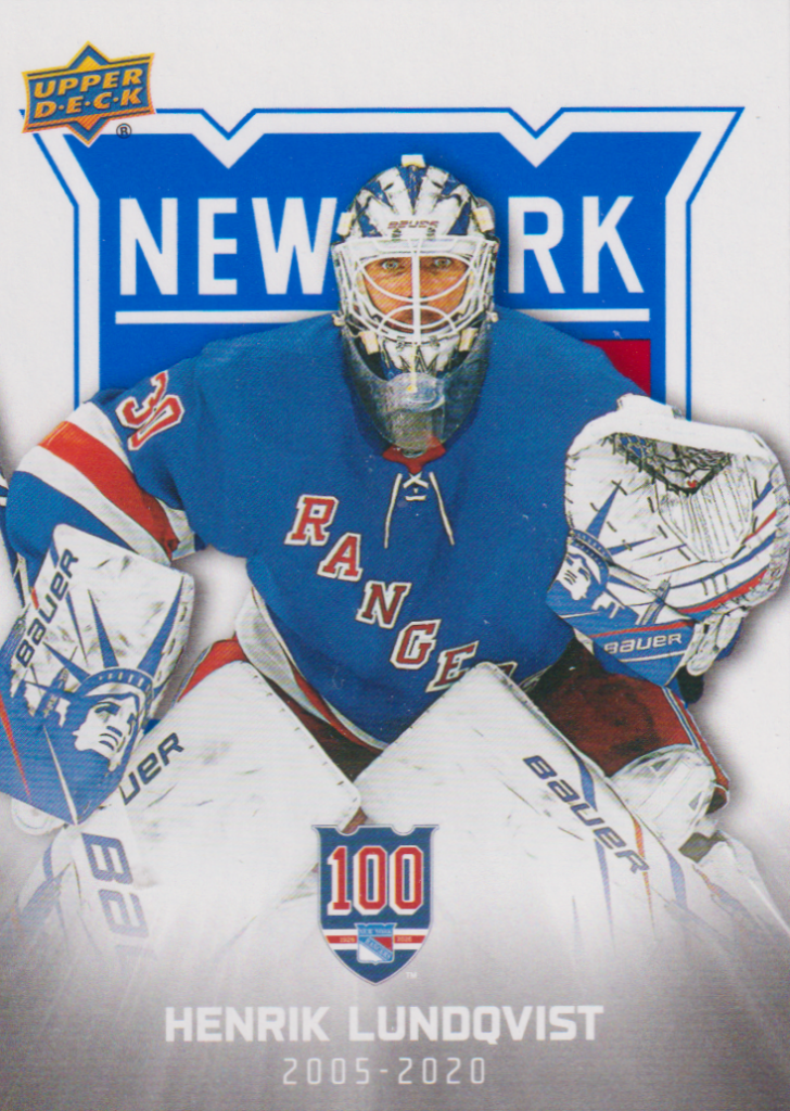 2025/26 New York Rangers Centennial (hobby) – Henrik Lundqvist New York Rangers 65