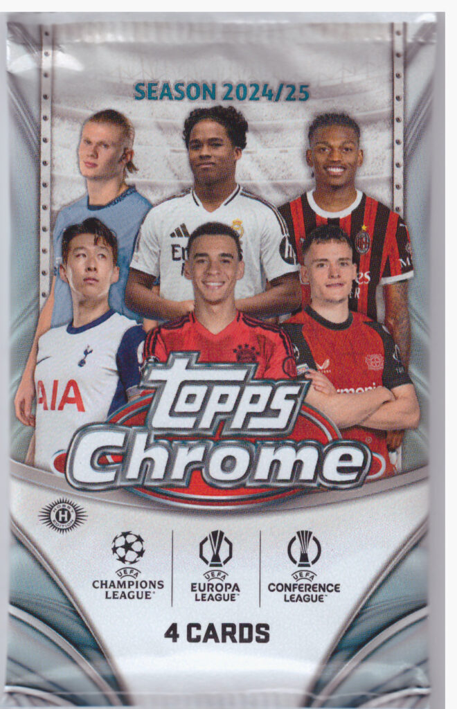 2024/25 Topps Chrome UEFA Club Competitions hobby balíček