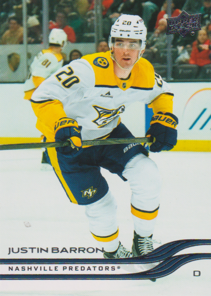2025/26 Upper Deck Series 2 – Justin Barron Nashville Predators 349