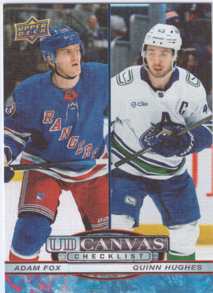 2025/26 Upper Deck Series 2 – Adam Fox, Quinn Hughes  C-210