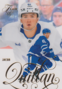 2025/26 UD Flair – Jacob Quillan Toronto Maple Leafs 161