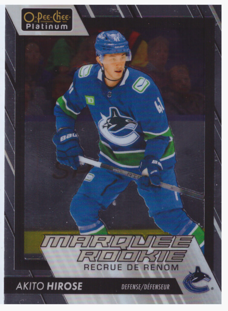 2023/24 O-Pee-Chee Platinum – Akito Hirose Vancouver Canucks 298