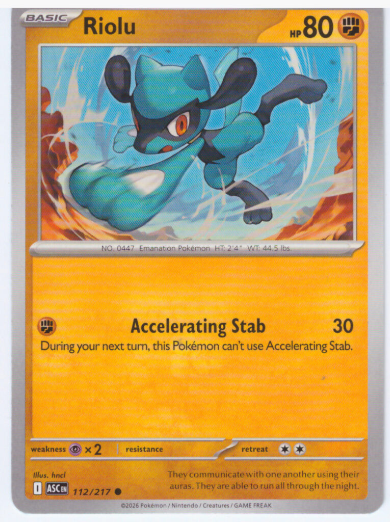 Mega Evolution 2.5: Ascended Heroes – Riolu 112