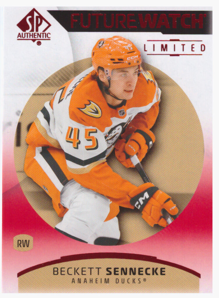 2025/26 SP Authentic – Beckett Sennecke Anaheim Ducks 170