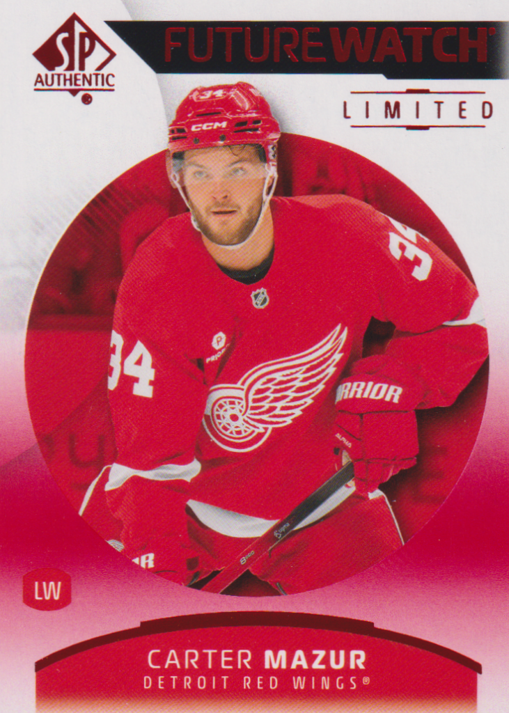 2025/26 SP Authentic – Carter Mazur Detroit Red Wings 122