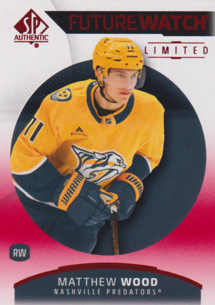 2025/26 SP Authentic – Matthew Wood Nashville Predators 138