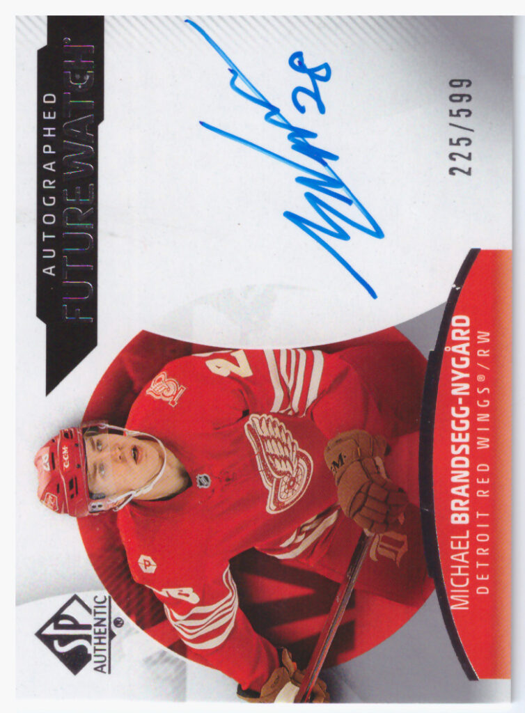 2025/26 SP Authentic – Michael Brandsegg-Nygard Detroit Red Wings 174   /599